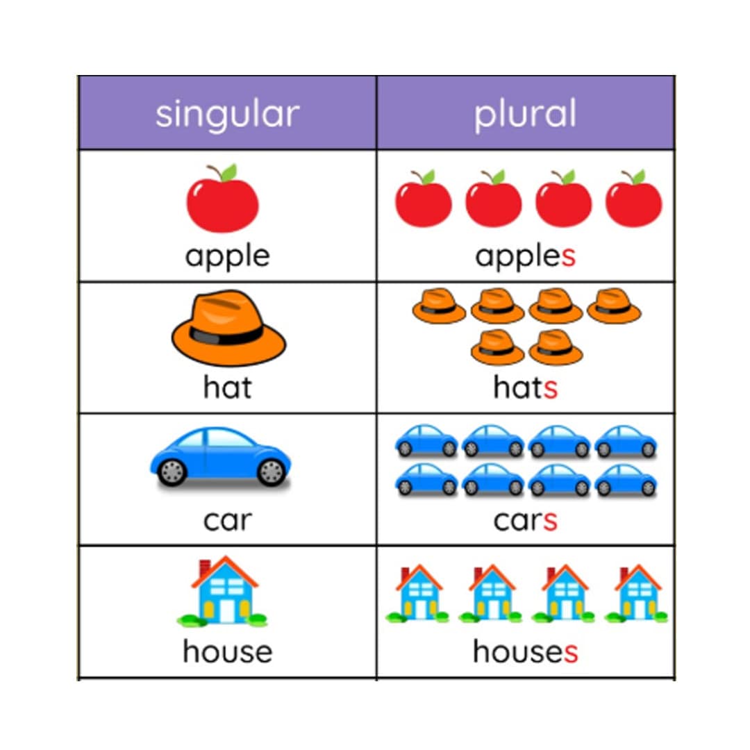 Teaching Singular and Plural Nouns to Kids