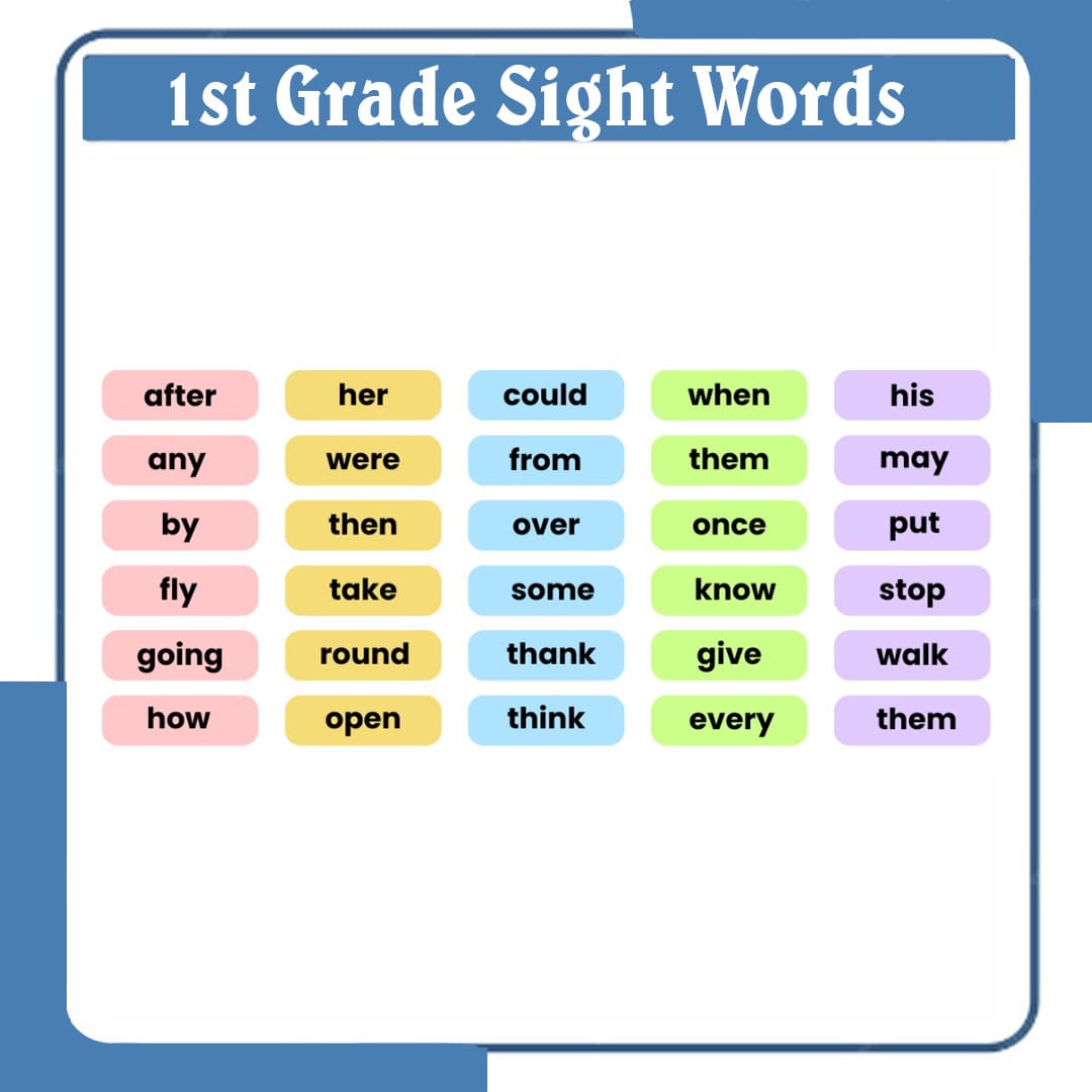 250+ Sight Words for First Graders That Kids Can Easily Learn